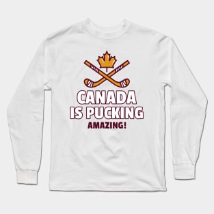 Canada Day Canadian Pride Hockey Long Sleeve T-Shirt